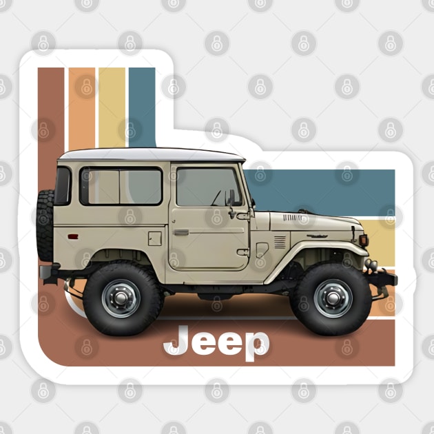 Jeep Vintage Old Sticker by capricorn